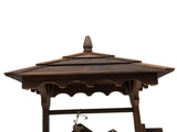 Wooden Garden Wishing Well Fountain Barrel Waterfall Rustic Wood with Pump Garden Dcor Ornament T3398P322181