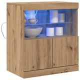 LED Sideboard Brown 60.5 x 37 x 67 cm Engineered Wood 863028