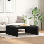 ZNTS Black Oak Coffee Table - 100x100x35 cm Made from Engineered Wood 862678