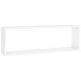 Wall Cube Shelf 4 pcs White 80x15x26.5 cm Engineered Wood 807107