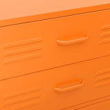 Chest of Drawers Orange 80x35x101.5 cm Steel 336201
