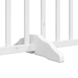 Dog Gate with Door Foldable 6 Panels White 480 cm Poplar Wood 3155733