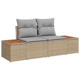 Garden Sofa Beige 184 x 62 x 85cm Poly Rattan 42006820