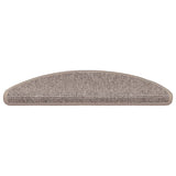 Stair Mats 15 pcs 56x17x3 cm Dark Beige Half Round 326896