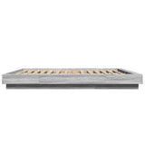 Bed Frame without Mattress Grey Sonoma 160x200 cm 3281180