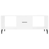 ZNTS Coffee Table High Gloss White 102x50x40 cm Engineered Wood 829318