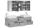 Bathroom Furniture Set 4 pcs Grey Sonoma 3406788