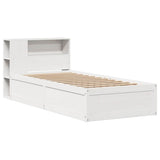 Bed Frame without Mattress White 75x190 cm Small Single Solid Wood Pine 3323441