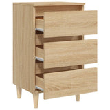Bed Cabinet Sonoma oak Engineered wood, solid eucalyptus wood 805893