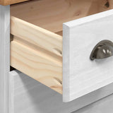Chest of Drawer ASKIM White 79 x 40 x 133.5 cm Solid Pine Wood 4105429