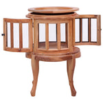 Vitrine Cabinet Natural 50x50x76 cm Solid Mahogany Wood 283844