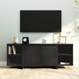 TV Cabinet Black 130x35x50 cm Engineered Wood 809585