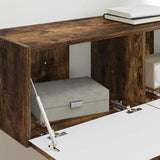 TV Wall Cabinet Smoked Oak 98 x 31 x 29.5 cm Engineered Wood 892239