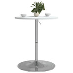 ZNTS Bar Table White 60x60x90 cm Engineered Wood and Chromed Steel 4007194