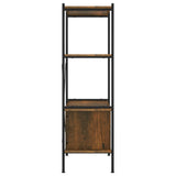 4-Tier Shelving Unit with Cabinet 80x40x130 cm Steel and Engineered Wood 336354