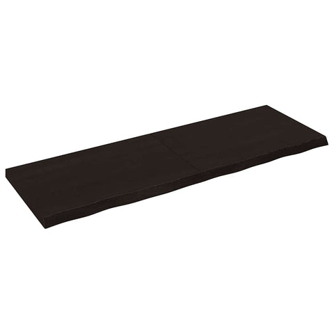 Table Top Dark Brown 180x60x cm Treated Solid Wood Oak 3156457