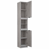 Bathroom Cabinet Grey Sonoma 32x34x188.5 cm Engineered Wood 817070