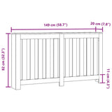 Radiator Cover Brown Oak 149x20x82 cm Engineered Wood 852750