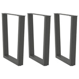 Dining Table Legs V-Shape 3 pcs Anthracite 70x cm Steel 4012662