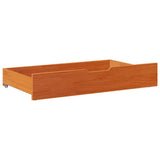Under-Bed Drawers 2 pcs Wax Brown 95x55x17 cm Solid Wood Pine 850922