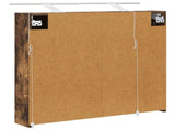 Bathroom Mirror Cabinet with Shelf Smoked Oak 80 x 14.5 x 70 cm 889115