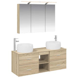 Bathroom Furniture Set 4 pcs Sonoma Oak 3407017