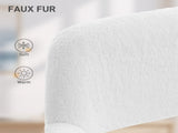 Faux Fur Rabbit Chair - Cream White T3398P551790