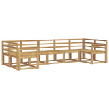 Outdoor Sofa Set 7 pcs White Solid Acacia Wood 3388143