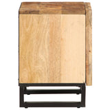 ZNTS Bedside Cabinet 40x34x46 cm Solid Wood Rough Mango 377416