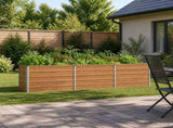 Raised Garden Bed Wood Brown 240 x 40 x 55 cm cold-rolled steel 8006251