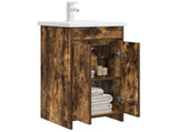 Bathroom Vanity with Sink Smoked Oak 42 x 40 x 84.5 cm 890772