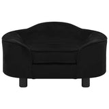 Dog Sofa Black 67x47x36 cm Plush 171086