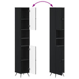 3 Piece Bathroom Cabinet Set BREDA Black Engineered Wood 3417478