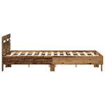 Bed Frame with Headboard Old wood 135 x 190 cm Engineered wood 3333954