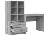 Desk with Drawer with Shelf with Storage 2 pcs Grey Sonoma 3337310