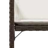 Garden Chairs with Cushions 4 pcs Brown Poly Rattan 365037