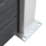 Fence Posts 2 pcs Aluminium 185 cm 49076