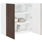 Wall Cabinet PORTO Brown Oak 80 x 31 x 80 cm Engineered Wood 885412