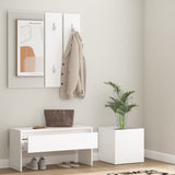 Hallway Furniture Set White Engineered Wood 3082053