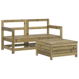 3 Piece Garden Sofa Set Impregnated Wood Pine 3250763