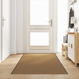 Doormat Other Cream and Black 120 x 400 cm Polyamide and PVC 4100756