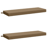 2-Piece Bench Cushions SOEST 2 pcs 100% Polyester Taupe 949713