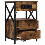 Bedside Cabinet Smoked Oak 40 x 31 x 60 cm Engineered Wood 859464