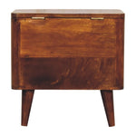 Chestnut Lid-up Storage Stool IN3403