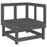 Garden Corner Sofas 2 pcs Grey Solid Wood Pine 825396