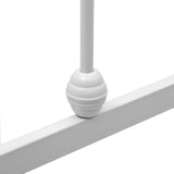 284495 Bed Frame without Mattress White Metal 140x200 cm
