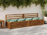 2-Piece Bench Cushions SOEST 2 pcs 100% Polyester Leaf Pattern 950113