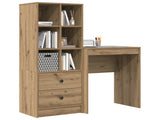 Desk with Drawer with Shelf with Storage 2 pcs Artisan Oak 3337304