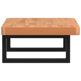 Basin Shelf Wall Mounted Steel and Solid Wood Beech 3302377