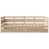 Daybed with Drawers without Mattress 90x190 cm Solid Wood 3302118